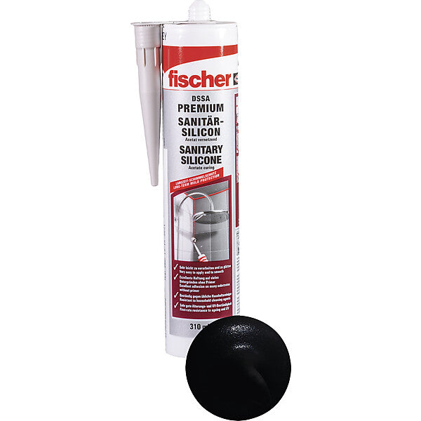 fischer Sanitärsilicon schwarz DSSA SW